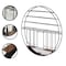 Vintiquewise Vintage Decorative Modern Black Metal Round Wall Mounted Wine Display Rack w/Cork and Glass Holder QI004276.KD - alternate 3